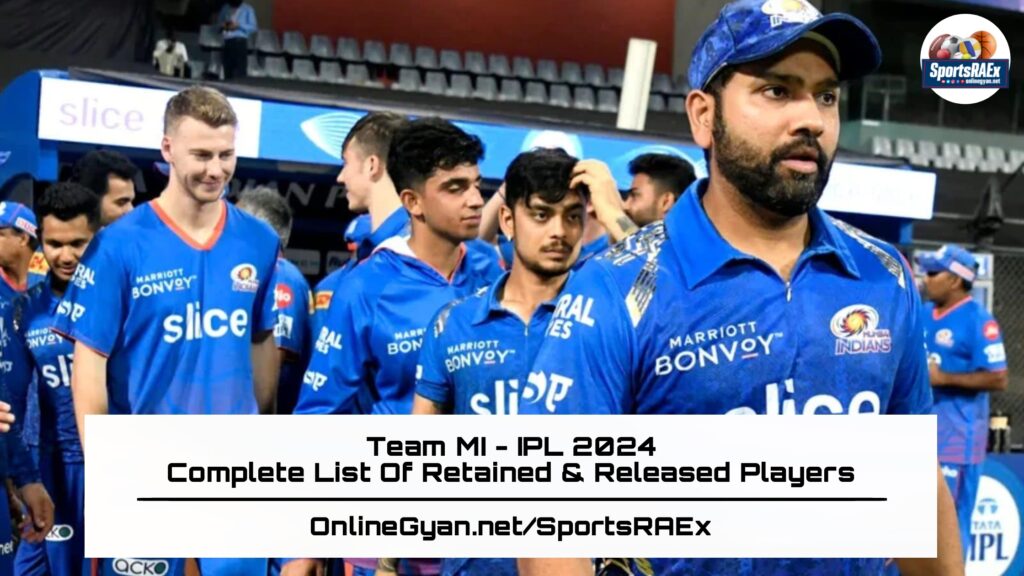 IPL 2024 – MI Complete List of Retained, Released and Targeted Players