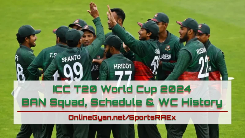 Team Bangladesh Squad, Schedule & Results Tracker in ICC T20 World Cup 2024