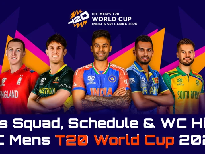 ICC Men’s T20 World Cup 2026: All Teams Squad, Schedule, Broadcast, and T20 WC History.